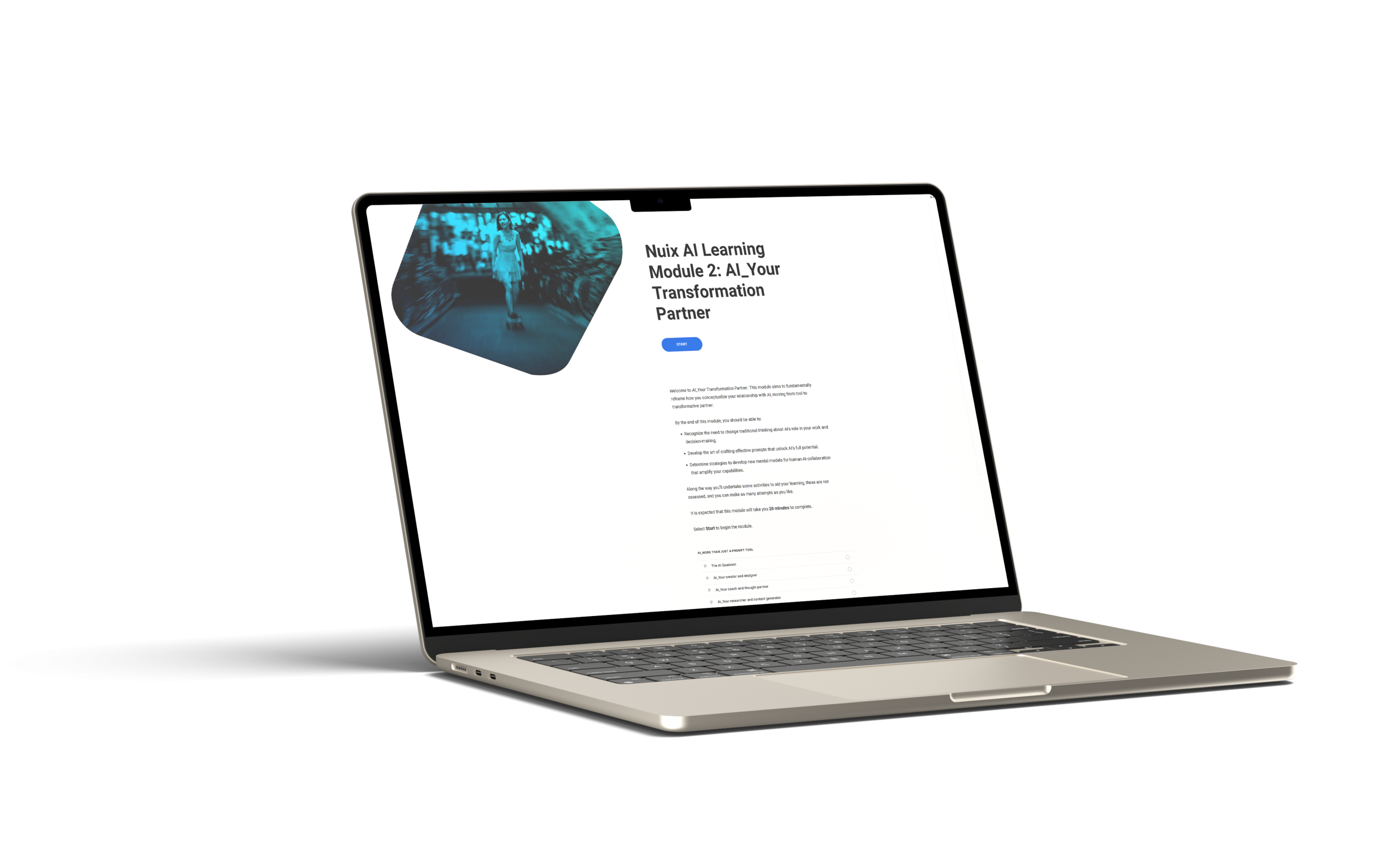 Nuix AI eLearning program interface preview